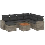  8-dijelni set vrtnih sofa od poliratana s jastucima sivi | shoptok.hr