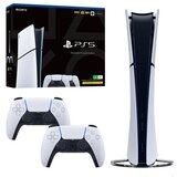 Sony Konzola PlayStation 5 Slim PS5 Digital Edition + 2x DualSense Wireless Controller | Eponuda.com