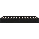  Posteljni okvir črn iz trdnega lesa 75x190 cm 2FT6, (20707559) | Shoptok.si