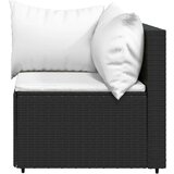  Kutna vrtna sofa od poliratana s jastucima crna | shoptok.hr