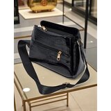 Resti Patent Leather Small Women's Eco-Leather Bag Midnight Fern | shoptok.hr