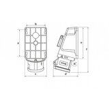 Madras doo Beograd UTIČNICA ZIDNA UKO-UTO BEMIS IP44 32A 3P+E 380V SA UTIČNICOM BC1-3504-2537 | ePonuda.com