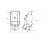  utičnica zidna uko-uto bemis IP44 32A 3P+E 380V sa utičnicom BC1-3504-2537 | Eponuda.com