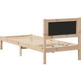  Krevetni okvir s tapiciranim uzglavljem Crna 75 x 190 cm | shoptok.hr