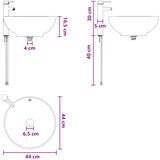  Umivaonik s policom Betonska siva 49,5 x 44,5 x 65 cm | shoptok.hr
