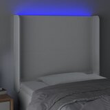  LED uzglavlje bijelo 93x16x118/128 cm od umjetne kože | shoptok.hr