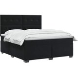  Boxspring krevet s madracem Crna 180 x 200 cm Baršun | shoptok.hr