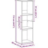 Polica za knjige crni hrast 36x30x114 cm Inženirsko drvo | shoptok.hr