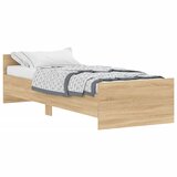  The Living Store Posteljni okvir sonoma hrast 75x190 cm inženirski les - Posteljni Okvir, (21449034) | Shoptok.si