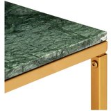 vidaXL Klubska mizica zelena 60x60x35 cm kamen z marmorno teksturo | Shoptok.si