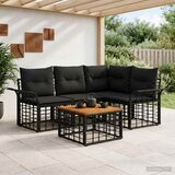  Set vanjskih sofa 5 kom. Crna i tamno siva Poliester Cijene