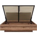 MID.YOU postelja 180 cm x 200 cm , leseni material črna, barve hrasta | Shoptok.si