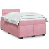 VidaXL box spring krevet s madracem ružičasti 120 x 200 cm bar&amp;scaron;unasti Slike