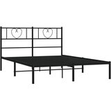  Metalni okvir za krevet s uzglavljem crni 120x190 cm | shoptok.hr