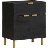 vidaXL Nočna omarica črna 50x33x60 cm Inženirski les | Shoptok.si
