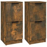  Komode 2 kom boja dimljenog hrasta 30x30x70cm konstruirano drvo | shoptok.hr