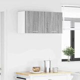 vidaXL Viseča omarica Riga 2 pcs Siva Sonoma in bela 40 x 31 x 40 cm | Shoptok.si