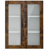  Zidni stakleni ormarić Dimljeni hrast 80 x 31 x 100 cm | shoptok.hr