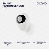 Deltaco SMART HOME Wifi Senzor gibanja, PIR, WiFi 2.4 GHz BELO/ČRNO | Shoptok.si
