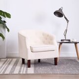 vidaXL Naslanjač bež blago | Shoptok.si