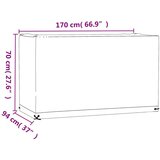  Prevleka za vrtno pohištvo 2 kosa 170x94x70 cm pravokotna | Shoptok.si
