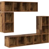 vidaXL Set TV komoda s pohranom 4 pcs Staro drvo Konstruirano drvo | shoptok.hr
