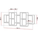  Zidna polica TRIO 65x161 cm crna | Eponuda.com