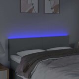 vidaXL LED posteljno vzglavje svetlo sivo 144x5x78/88 cm blago | Shoptok.si