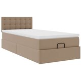 vidaXL Otomanski posteljni okvir z vzmetnico kapučino 80x200 cm, (21610759) | Shoptok.si