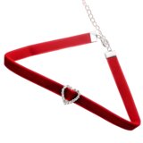 IZMAEL Ogrlica Zircon Heart - Bordo | shoptok.hr