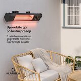 Klarstein dualisheat infracrvena grijalica | 2000 w | za prostore do 15 m² | fleksibilna | 105 cm x 25 cm | shoptok.hr