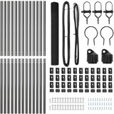 vidaXL set sivih metalnih stupova ograde s PVC premazom Set od 2 Siva | shoptok.hr
