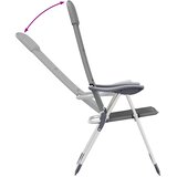  Stolice za kampiranje 2 kom sive 58 x 69 x 111 cm aluminijske | shoptok.hr