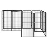  Ograda za pse s 14 panela crna 50 x 100 cm čelik obložen prahom | shoptok.hr