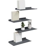  Lebdeća polica Zidne 4 pcs Antracit 40 x 18 x 2,5 cm Čelik | Eponuda.com