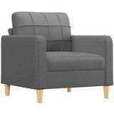  Fotelja s tabureom tamnosiva 60 cm od tkanine | Eponuda.com