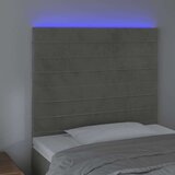  Uzglavlje svjetlosivo 80x5x118/128 cm baršunasto | shoptok.hr
