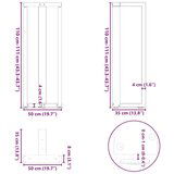  Noge za barski stol T-oblika 2 kom 50x35x(110-111) cm čelik | shoptok.hr