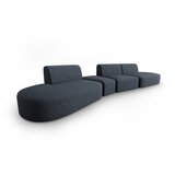Milo Casa Modra sedežna garnitura iz šenilje levi kot 428 cm Paolo – | Shoptok.si