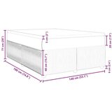  Krevet s oprugama i madracem plavi 140 x 190 cm od tkanine | shoptok.hr