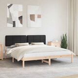  Krevetni okvir s tapiciranim uzglavljem Crna 180 x 200 cm | shoptok.hr
