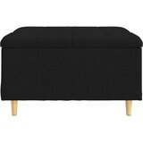  Otoman za pohranu s jastukom Crna 80 x 80 x 45 cm tkanina | shoptok.hr
