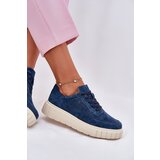 EVENTO Suede Women's Platform Sneakers Navy Rilwena | Shoptok.si