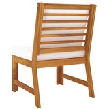  Modularna srednja sofa s krem jastucima masivno bagremovo drvo | shoptok.hr