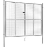 Vrtna vrata od pocinčanog čelika 300x200 cm srebrne boje | shoptok.hr