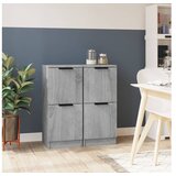 Komoda 2 kosa siva sonoma 30x30x70 cm konstruiran les | Shoptok.si