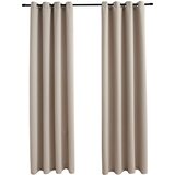  Zavjese za zamračivanje s prstenima 2 kom bež 140 x 245 cm | shoptok.hr