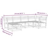  6-dijelni set vrtnih sofa bijeli od masivne borovine | shoptok.hr