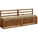  Jastučići za klupe - 2 dijela VUGHT 2 kom. 100% poliester - Svijetlo zelena (melange) 170 x 30 cm 2 | shoptok.hr