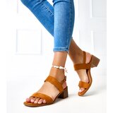  Golden block heel sandals Yakota | ePonuda.com